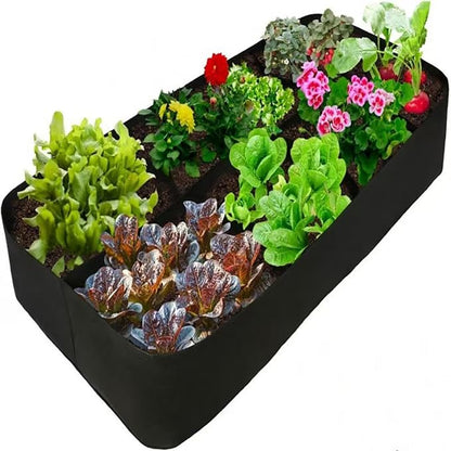 4x2 Ft Fabric Raised Garden Bed with 6 Grids - Perfect for Tomato and Potato Grow Bags, Outdoor Indoor Vegetable Garden Clearance Grow A Garden Solution