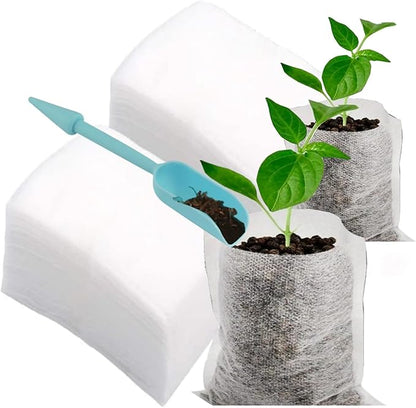 Plant Nursery Grow Bags, Non-Woven Fabric Seedling Starter Pots for Vegetable, Flower, Fruit Saplings, Tree Growing, Home Garden Supply (3.94"x4.73"/Pack of 500)
