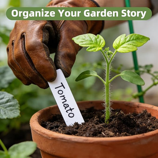 330Pcs Plant Labels with Marker Pen, 4" Plant Tags for Garden Waterproof, Reusable Plastic Plant Markers Garden Labels for Seedlings, Vegetables, Flowers, Gardening Organization Kit