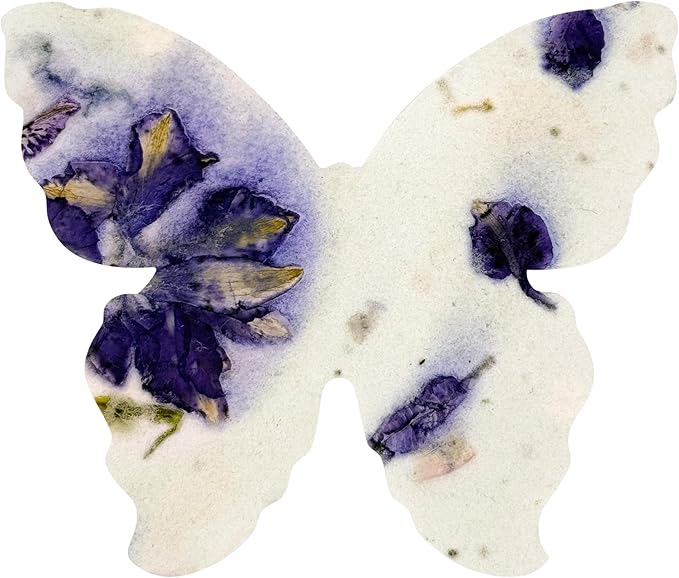 50pcs Large Purple Butterfly Seed Paper – Plantable & Writable Wildflower, Gift for Mom This Mother’s Day, Use for Shower Favors, Weddings, Heart Party Favors or Life Events