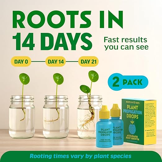 Rooting Drops for Plant Propagation | for Faster, Stronger Roots & Less Shock | Propagation Drops for Water, Soil, Moss, & More! Supports Plant Health During Repotting | for All Your Props & Cuttings