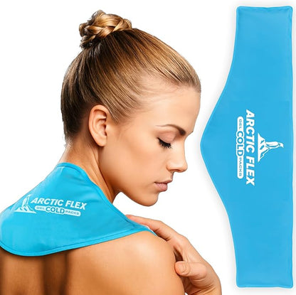 Arctic Flex Neck Ice Pack - Cold Compress Shoulder Therapy Wrap - Cool Reusable Medical Freezer Gel Pad for Swelling, Injuries, Headache, Cooler (X-Large (1 Pack))