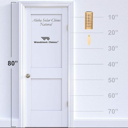 Woodstock Chimes Signature Collection, Aloha Solar Chime, 28'' Natural Decor Designs - Solar Chimes Wind Chimes for Outdoor, Patio, Home or Garden Décor (ACSN)