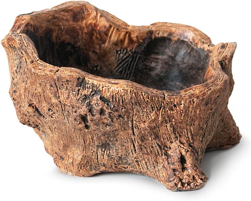 Dahlia Driftwood Stump Log Concrete Planter/Succulent Pot/Plant Pot, 5.0L x 4.5W