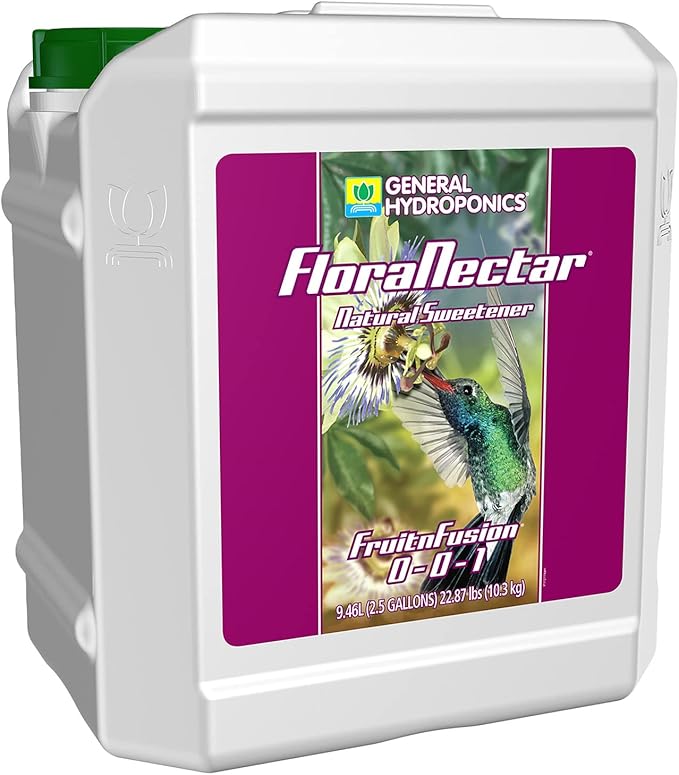General Hydroponics FloraNectar FruitnFusion 0-0-1 - Natural Sweetener for Plants, 2.5 Gal