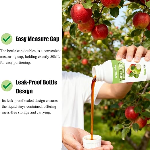 10oz Apple Fruit Tree Fertilizer, Nutrient-Rich Liquid Plant Food for All Fruit Trees, Organic Fertilizer Promotes Strong Branches, Healthy Foliage, and Juicy Apples