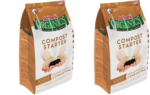 Jobe’s Organics Compost Starter 4-4-2 Organic Gardening Compost Accelerator, tyYmjF 2Pack (4 pound bag)