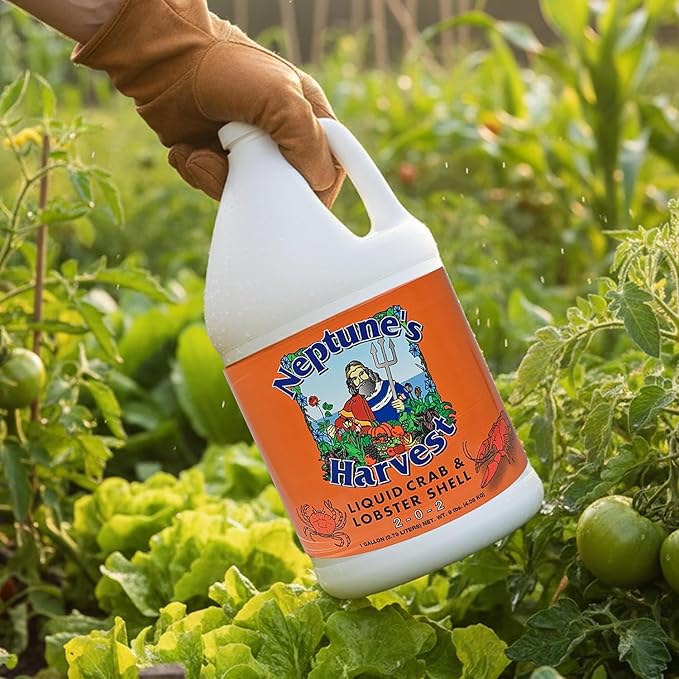 Neptune’s Harvest Organic Crab & Lobster Shell Multi-Purpose Liquid Fertilizer (2-0-2) - 1 Gallon Bottle - Rich in Nutrients Soil Fertilizer - Plant Food for Lawns, Gardens, and Vegetables