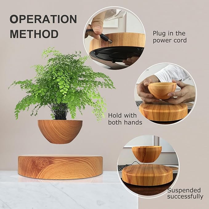 Planting Flower pots,Levitating Plant Pot,Magnetic levitation,Floating Plant Pot,Hanging Flower pots,Suspendded Flowerpot,Hanging planters for Indoor Plants