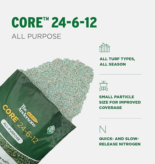 The Andersons Core 24-6-12 Professional-Grade All-Purpose Lawn Fertilizer - 45 lbs. Covers up to15,500 sqft.
