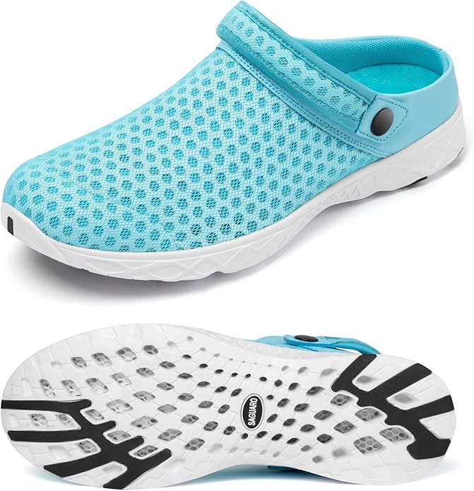 SAGUARO Men's Women's Quick Dry Garden Shoes Lightweight Breathable Gardening Clog Water Shoes Mesh Sandals for Sports Outdoor Beach Pool Exercise