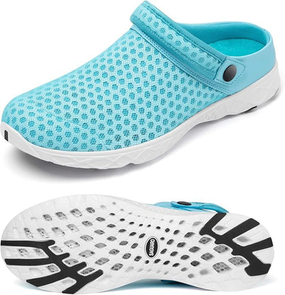 SAGUARO Men's Women's Quick Dry Garden Shoes Lightweight Breathable Gardening Clog Water Shoes Mesh Sandals for Sports Outdoor Beach Pool Exercise