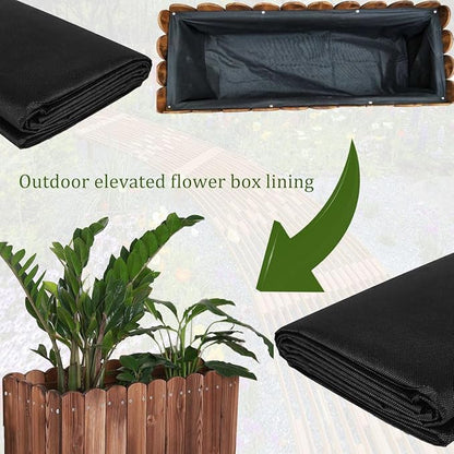 Planter Liner Fabric Planter Basket Liner for Large Veg Trough Alternatives Coconut Basket Easy to Cut for Planter Hanging Flower and Window Box (63x83 Inch)