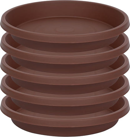 Plant Saucer Round 10 Inch Pack of 5 Thickened Plastic Drip Trays for Indoor Plants and Outdoor Pots