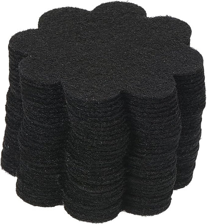 PATIKIL 2 Inch Plant Pot Hole Pad, 30 Pack Non-Woven Fabric Flower Shape Bonsai Bottom Soil Mat, Black