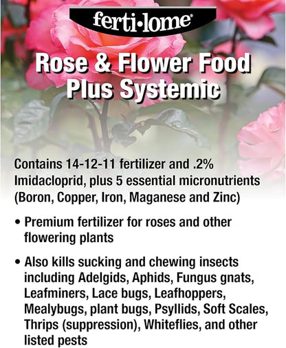 Fertilome (13847) Rose and Flower Food Plus Systemic 14-12-11 (10 lbs.)
