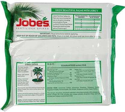 Jobe's 01010 5 Pack, 10-5-10, Palm Tree Fertilizer Spikes - Quantity 4