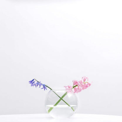 WGV Bowl Glass Vase, Diameter 6", Height 4.5", Open Width 4", (Multiple Sizes Choices) Clear Bubble Planter Terrarium Fish Bowl for Wedding Event Home Decor, 1 Piece (VBW0006A)