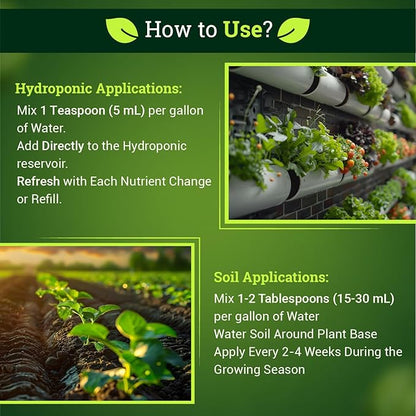 FoxFarm Bush Doctor Kelp Me Kelp You Seaweed Plant Food - 0.5-0-0.5 Liquid Kelp Fertilizer for Gardens, Hydroponic & Drip Irrigation Systems - Promotes Fast Nutrient Uptake & Plant Growth - 1 Gallon