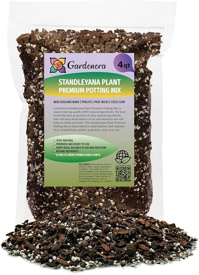 GARDENERA Monstera Standleyana Soil Blend - Designed to Meet The Unique Needs of Your Plant - 4 Quart
