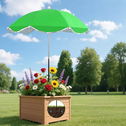 Plant Umbrellas for Outdoor Plants, 25inch Plant Shades for Outdoor Plants with Durable 40'' High M-Shaped Plug for Stronger Wind Resistanc for Plants, Potted Plant, Garden Beds