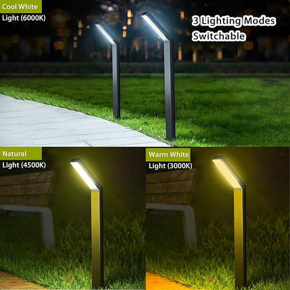 Solar Outdoor Pathway Lights - IP65 Waterproof Landscape Lights for Garden Decor, Walkway, Yard, Driveway (4 Pack)
