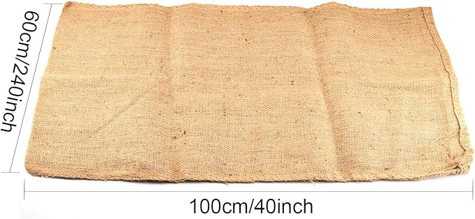 KEILEOHO 4 Pack 40 X 24 Inch Burlap Bags, Large Food Grade Burlap Sacks for Gardening, Planting, Potato Sack Race Bags for School Racing Game, Christmas Party Game