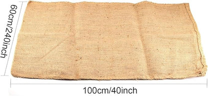 KEILEOHO 4 Pack 40 X 24 Inch Burlap Bags, Large Food Grade Burlap Sacks for Gardening, Planting, Potato Sack Race Bags for School Racing Game, Christmas Party Game