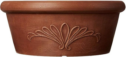 Arcadia Garden Products PSW TA25TC Plastic/Stone/Wood Composite Bulb Pan – No Drainage Hole (Drillable), Planter Bowl for Succulents, Bonsai, Fairy Gardens, Herbs,10-Inch, Terra Cotta Color