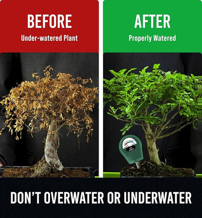 GROWIT Soil Water Monitor for Plants - Soil Moisture Meter | Hydrometer for Plants | Plant Moisture Meter Houseplants | Water Tester for Plants | Farming Indoor and Outdoor Plants- Hunter Green