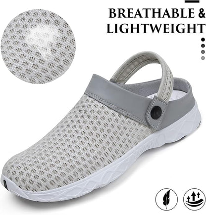 SAGUARO Men's Women's Quick Dry Garden Shoes Lightweight Breathable Gardening Clog Water Shoes Mesh Sandals for Sports Outdoor Beach Pool Exercise