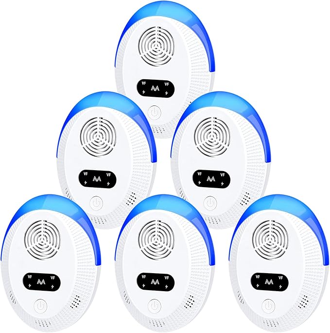 2026 Upgraded Version Ultrasonic Pest Repeller 6 Packs, Mouse Repellent Indoor, Pest Control for Roach Rodent Cockroach Bugs Mosquito Mice Spider Ant Fleas Insects