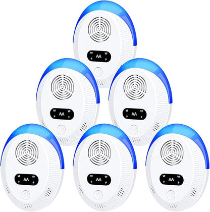 2026 Upgraded Version Ultrasonic Pest Repeller 6 Packs, Mouse Repellent Indoor, Pest Control for Roach Rodent Cockroach Bugs Mosquito Mice Spider Ant Fleas Insects