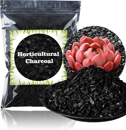 Horticultural Charcoal for Plants 1 qt, All Natural Hardwood Charcoal, Activated Charcoal for Soil Amendment, Orchids, Terrariums, and Gardening