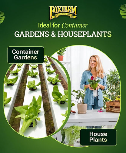 FoxFarm Ocean Forest Potting Soil for Container Gardens - Light, Aerated Texture with Fish Emulsion, Crab Meal, Earthworm Castings - Houseplant Potting Mix for Seedlings & Plant Starts - 3 x 12 Quart