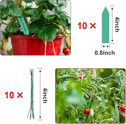 Augshy 34 Inch Moss Pole, 2 Pack 19.5 Inch Moss Poles for Climbing Plants Monstera, Moss Sticks for Indoor Plant Support Plant Stakes for Indoor Climbing Plants Grow Upwards with Garden Ties