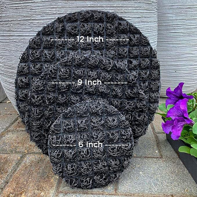 3D Mesh Planter Pot Drainage Insert Disc – Made in USA – Keeps Soil in, Lets Water Drain Out – Cleaner, Lighter Alternative to Gravel for Indoor & Outdoor Planters (6" – 5 Pack)