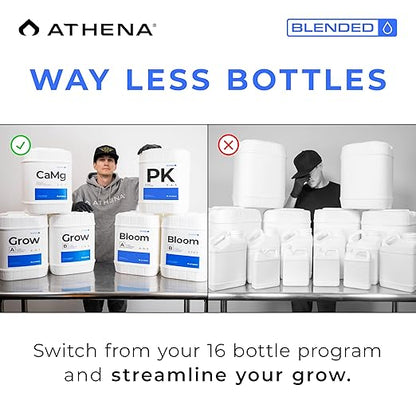 Athena Blended Bloom A&B | 2-Part Flowering Liquid Fertilizer for Hydroponics & Soil | Bloom Booster Plant Food | NPK A 4-0-5 | B 0.7-6-5 | 5 Gallon