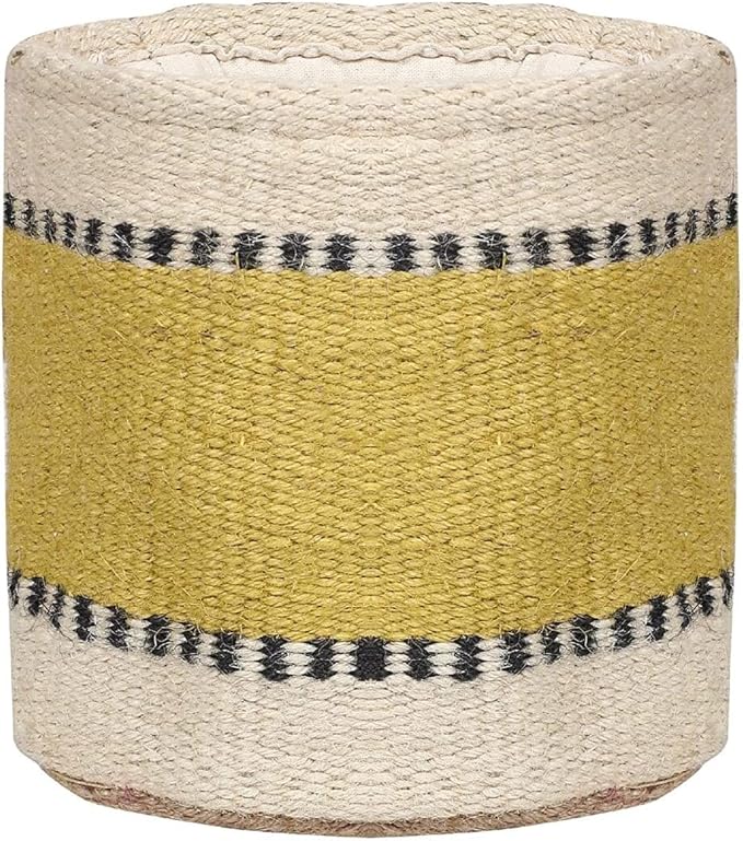 Sturdy Jute Rope Planter Basket Modern Woven Basket for Flower Pot Floor Indoor Planters, 6” x 6” Storage Organizer Basket Rustic Home Decor, Boho Chic Storage Earth-friendly Cotton ECO-TWIST Planter