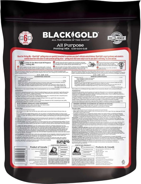 Black Gold All Purpose Potting Mix 8qt