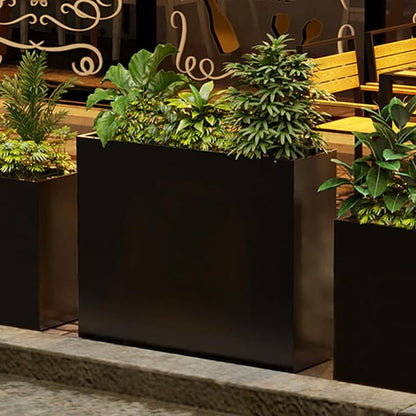 Tall Rectangular Removable Planter for Indoor or Outdoor Terraces, Porches, Durable All Weather, Garden, Modern Design, for Plants, Flowers(Large)