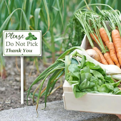 Boylee (8X12) IN Please Do Not Pick Cucumber Thank You Yard Sign With Stake Rustproof Aluminum Fruit Vegetable Signs Stand for Home Orchard Garden Outdoor Decoration