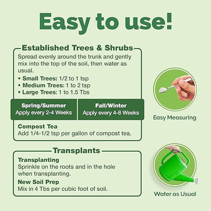 TPS NUTRIENTS Root Stimulator for Trees, Great for Transplanting and Established Tree Roots, Soil Probiotics Including Mycorrhizae, Bacteria and Trichoderma (16 Ounces)