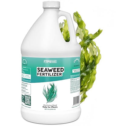 TPS NUTRIENTS Seaweed Fertilizer for Plants, Premium Organic Liquid Kelp for Gardening, Concentrated Liquid Plant Food 128 oz (1 Gallon)