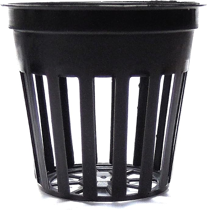 Teku 100 2 Inch Net Slit Pots for Hydroponic Aeroponic Use, Black
