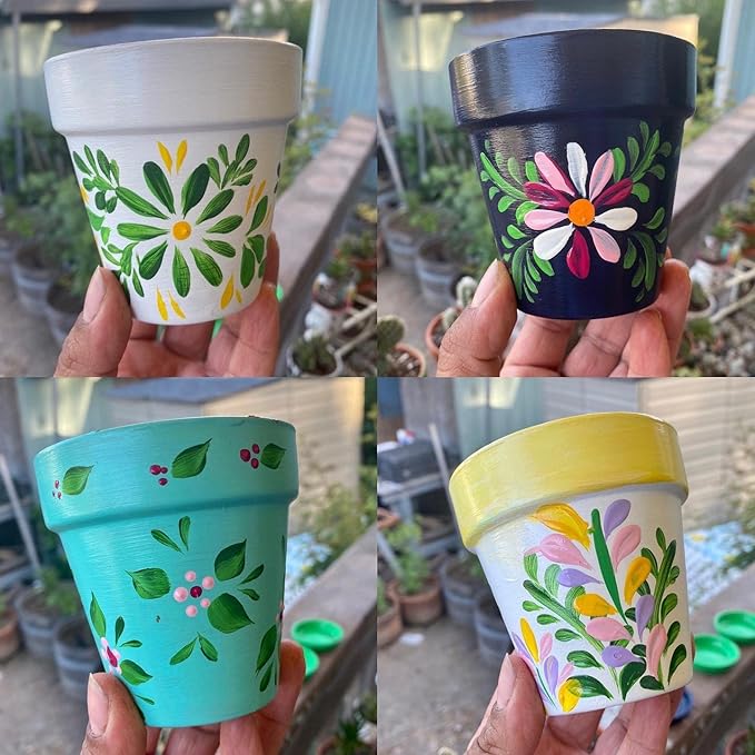 3 Inch Terracotta Starter Pots with Saucers – Clay Planting System for Seedlings, Cuttings & Succulents, Reliable Drainage for Healthy Roots, Ideal for Beginners & Small Spaces