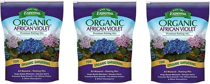 Espoma AV4, Organic African Violet Potting Mix, 4-Quart Pack of 3