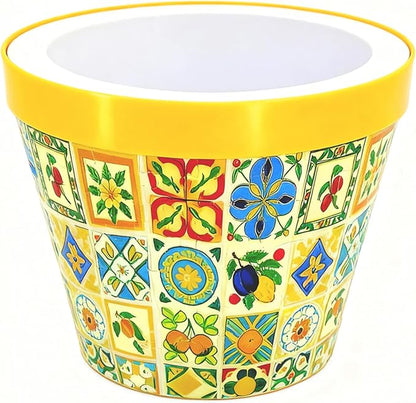 GREENPARA 5-inch Garden Planter 3D Puzzle Decorative Flower Pot Plant Container Mediterranean Mosaic Home Decor for Indoor Cactus, Succulents