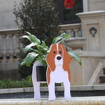 Beagle Gifts for Women,Beagle Dog Planter Outdoor Plant Pot,Cute Dog Flower Pots for Garden Decoration,Birthday Gifts for Women,Plant Container Holder Small Beagle