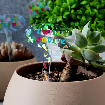 9Pcs Funny Plant Stakes, Plant Markers, Garden Plant Decor, Garden Decor, Plant Accessories, Funny Plant Decor Markers, Plant Lover Gift